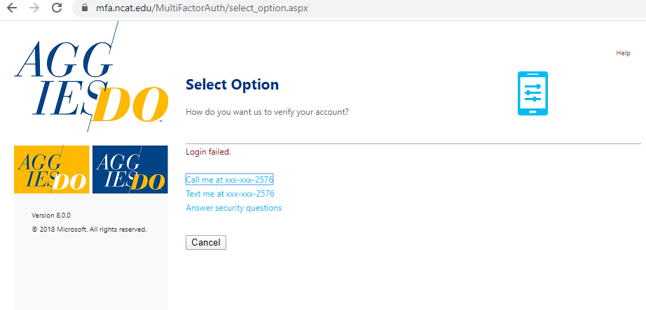 choose to answer multi-factor authentication security questions